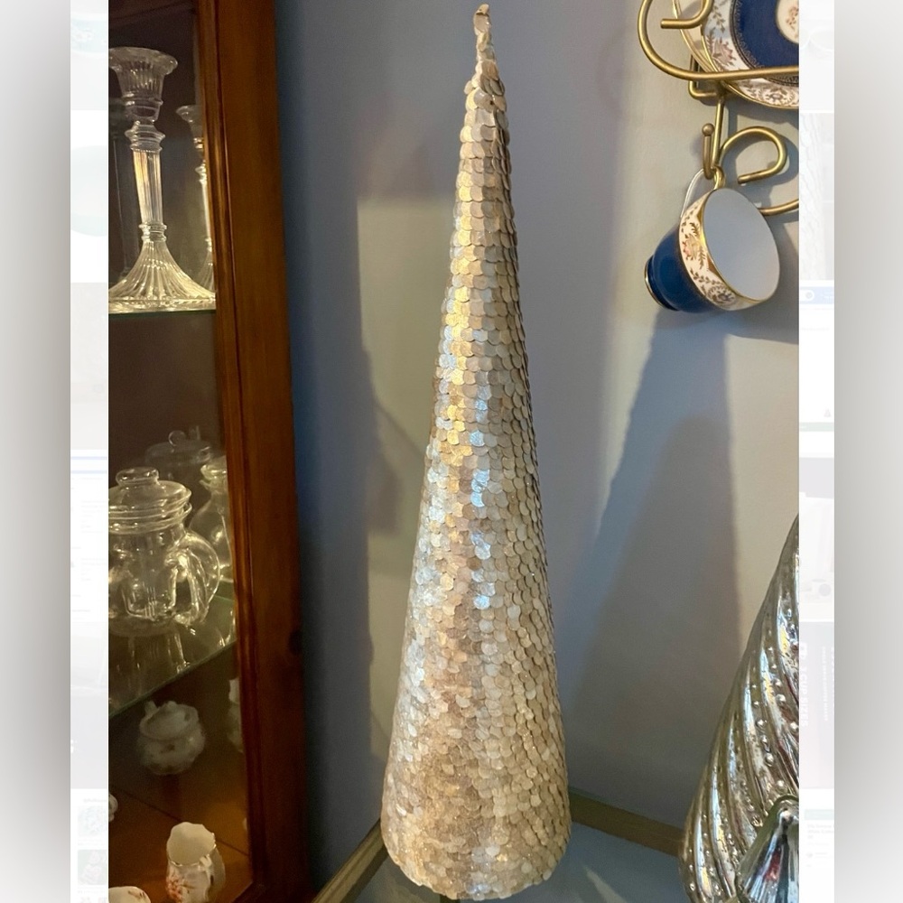 Capiz Shell Holiday Christmas tree perfect for Holidays New Years, Coastal Decor